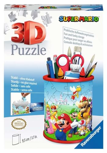 Porta-Canetas MARIO Mario Kart 8 Deluxe Puzzle Shaped Portalapices Ravensburger - Quebra-cabeças - mario kart, nintendo, puzzle shaped, 54 peças