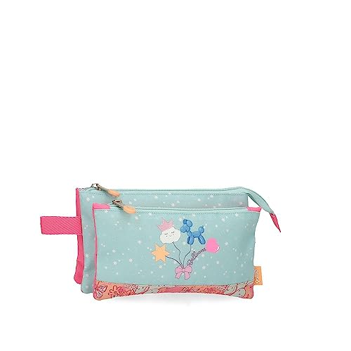 Estojo Infantil ENSO 3 Compartimentos com Asa Lateral (Multicor) Enso - Organizadores de mesa - 22 cm x 12 cm x 5 cm, 2 compartimentos, bolsa frontal, poliéster