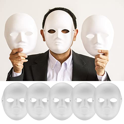 Máscaras de Carneiro Vwoqiy 10 Peças Papel Branco ZRGJR - Formas e bases de artesanato - papel branco, 10 peças