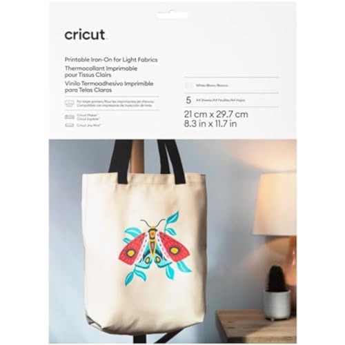 Vinil Adesivo CRICUT Iron-On (5 Folhas - Branco) Cricut - Papel de impressora e copiadora - branco, vinil, iron-on, 5 folhas