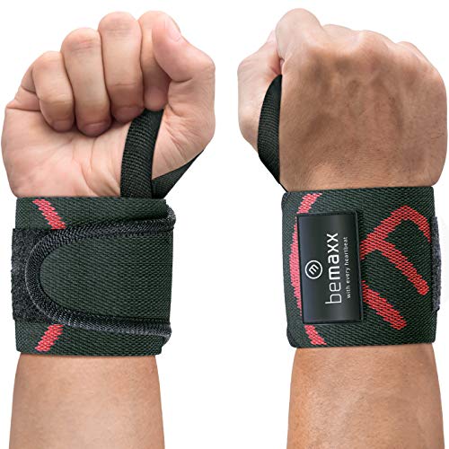 Protetor de Pulso para Musculação e Halteres POWERLIFTING TECHNOLOGIES BeMaxx - Luvas de levantamento de peso e suportes para as mãos - musculação, halteres, powerlifting