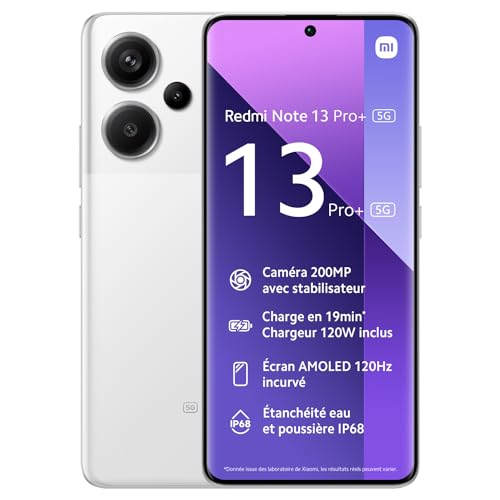 Smartphone XIAOMI Redmi Note 13 Pro+ (6.67'' - 12 GB - 256 GB - Branco) Xiaomi - Telemóveis - 6.67 polegadas, 12 GB RAM, 256 GB, branco