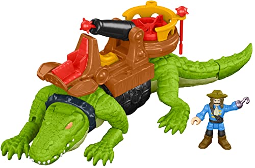 Boneco de brincar MATTEL Crocodilo andante e pirata Imaginext Fisher-Price - Conjuntos de brinquedos - brinquedo, pirata, andando