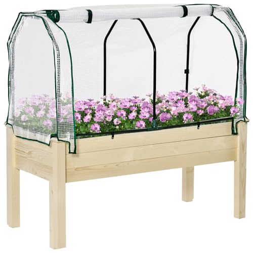 Horta Vertical Outsunny | 121 x 55 x 117 cm - Bege Outsunny - Estufas - vertical, 121x55x117 cm, bege