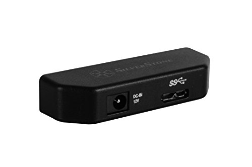 Placa/adaptador de interface Silverstone EP02 SATA Preto Silverstone - Adaptadores - sata, hdd/ssd, micro-usb, plug & play