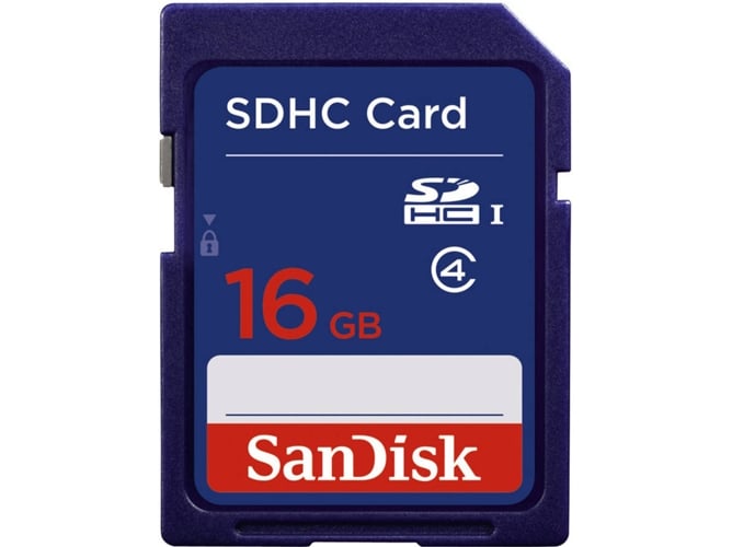 Cartão de memória SANDISK SDSDB-016G-B35 Sandisk - Cartões de memória flash - 16 gb, MicroSDHC, Class 10, preto e azul