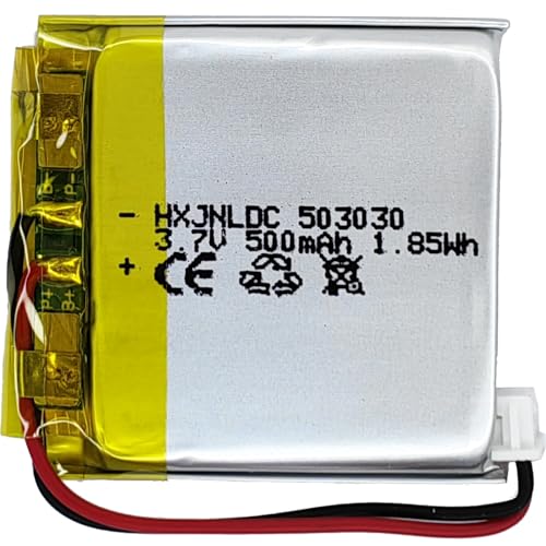 Bateria Recarregável DC 3.7V 500mAh 503030 HXJN - Baterias para telefone sem fio - 3.7V, 500mah, Lithium Cobalt Polymer, C size