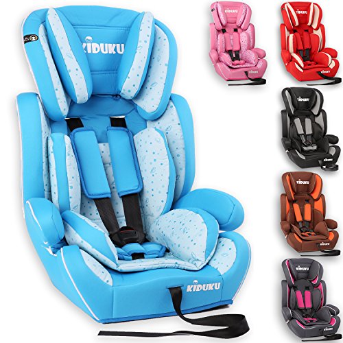 Cadeira Auto KIDUKU Infantil (Grupo 1/2/3 - Azul) KIDUKU - Móveis para bebês e crianças pequenas - restritor cinto, azul, individual, 3,6 kg, 3 posições