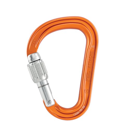 Mosquetão Petzl Karabiner Attache Screw-Lock PETZL - Arneses de segurança no trabalho - bloqueio por rosca, compacto, leve, diâmetro 2-11 mm