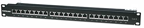 Chassi de Rede INTELLINET 711032 em Preto Intellinet - Concentradores e comutadores - gigabit ethernet, cat6, 24 portas, 10base-t
