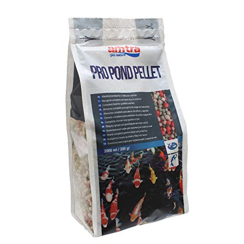 Alimentação para Peixe Amtra Pro Pond Pellet (2 L) Amtra - Alimentos para peixes - 2 L, pellets flutuantes, proteínas, vitaminas