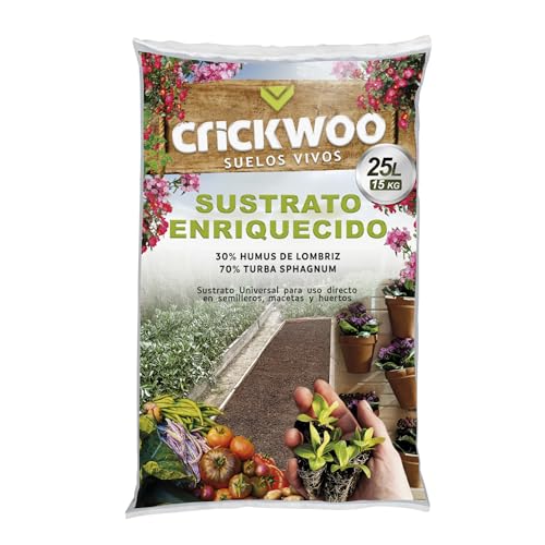 Substrato CRICKWOO Turba Preta (25 L - 25 L) Crickwoo - Adubos - turva preta, 2,5 l, natural, reciclável