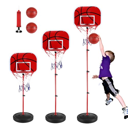 Conjunto de Basquetebol Infantil com 2 Bolas e Pistola de Ar Gowkeey - Aros de basquete - basquetebol infantil, 2 bolas, pistola ar