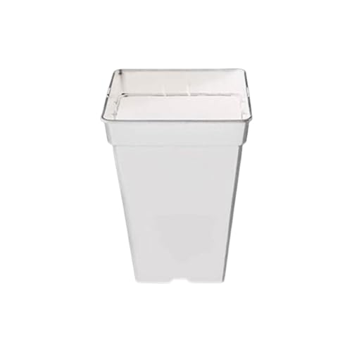 Conjunto 5 Vasos Quadrados com Tampo Branco 11 L GROWMANIA GROWMANIA - Móveis de exterior - conjunto, 5 vasos, quadrados, tampo branco, 11 litros