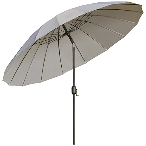 Guarda-Sol Outsunny com Alça e Varão Removível | 2.5 x 2.4 m - Bege Outsunny - Móveis de exterior - alça, varão removível, 2.5x2.4m