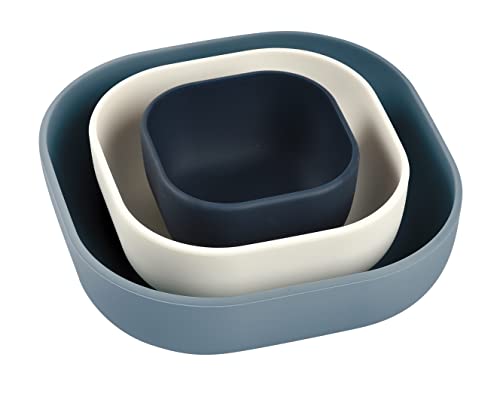 Conjunto de recipientes para comida de bebê BÉABA azul silicone 3 peças Beaba - Tigelas - bebé, silicone, 3 peças