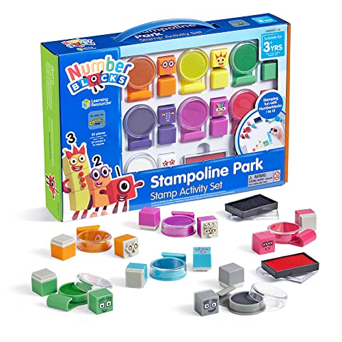 Jogo Educativo LEARNING RESOURCES Stampolines Learning Resources - Ferramentas de medição e marcação de artesanato - contagem, somos, letras, estampadores