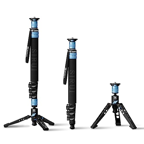Tripé SIRUI P-424FS (Alumínio e Carbono - Altura Máx.: 63 cm) Sirui - Tripés e monopés - alumínio, carbono, preto, cinzento, prateado, 3 pernas