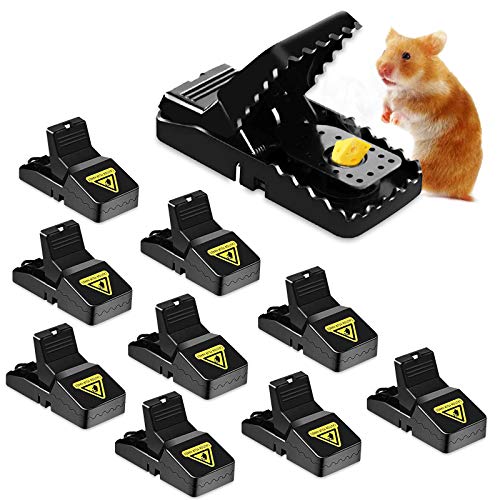 Conjunto de 10 Armadilhas para Ratos TWBEST TWBEST - Armadilhas de controle de pragas - 10 armadilhas, plástico, reutilizável, fácil de limpar