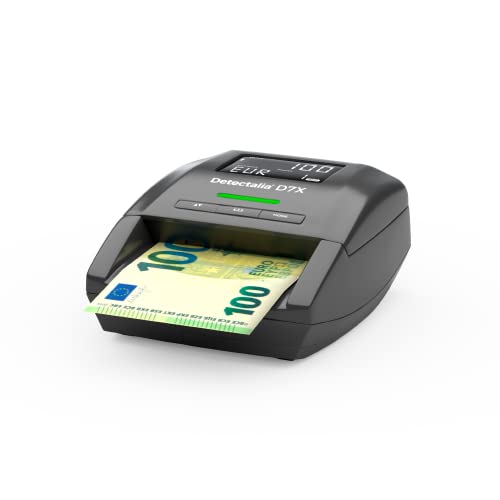 Detector de Notas Falsas DETECTALIA D7X Detectalia - Dispositivos de entrada - detetor de notas, tecnologia avançada, avalia sete características, precisão 100%, nota genuína, nota falsa