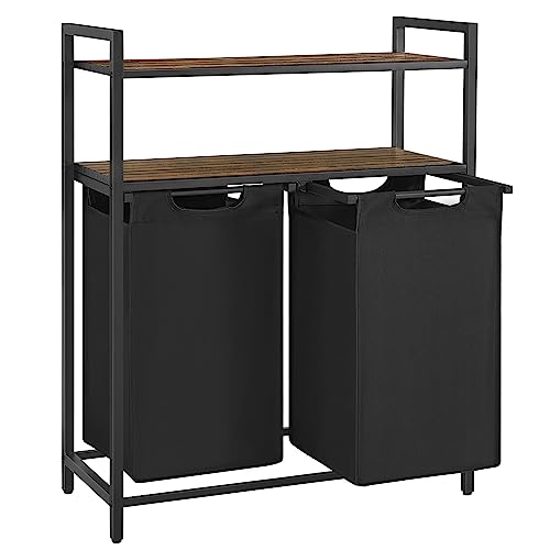 Caixa de Roupa Suja VASAGLE BLH211B01 | Castanho VASAGLE - Aparelhos de lavanderia - caixa, roupa suja, castanho