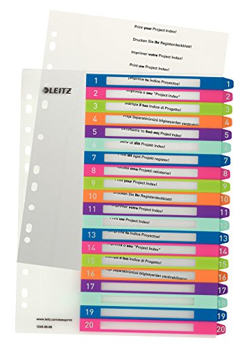 Tab Indexador ESSELTE 12450000 Multicor PP Leitz - Separadores de índice - tab indexador, esseltte, multicor, pp