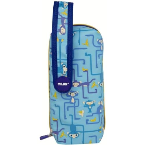 Estojo de Maquilhagem MILAN Tangled Monkeys (32 peças) Milan - Organizadores de mesa - 4 compartimentos, forro amarelo, 32 peças