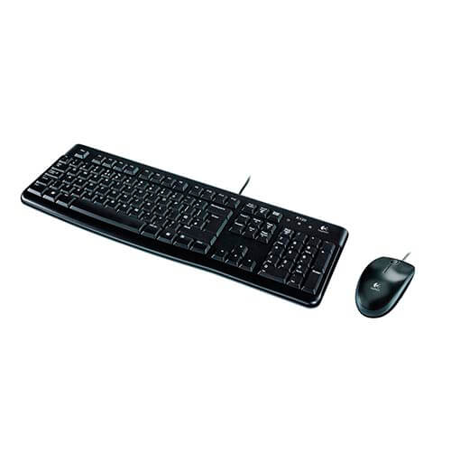 Teclado LOGITECH Desktop MK120 (Com Cabo - Layout Espanhol) Logitech - Conjuntos de acessórios de computador - layout espanhol, teclado numérico, teclas silenciosas, rato ótico