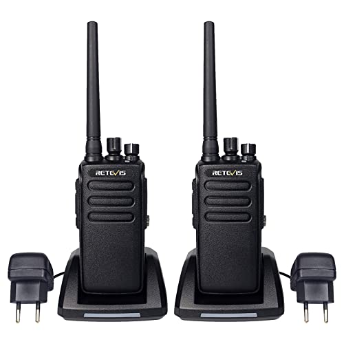 Walkie-Talkies Retevis RT81 (16 Canais - Até 8 Km - Até 18h - Preto) Retevis - Rádios bidirecionais - 16 canais, 8 km, dmr, encriptação de voz