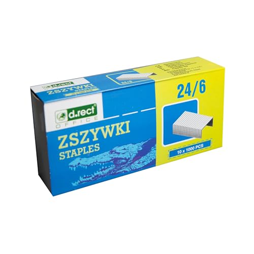 D.RECT 24/6 Papel para Encadernação (10000 unidades) Leviatan - Grampos - 24/6, 10000 unidades, impressão laser, jacto de tinta