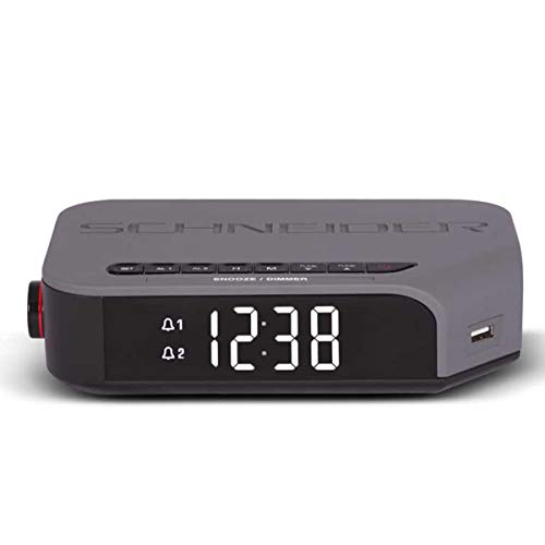 Rádio Despertador SCHNEIDER SC310ACL Cinzento Schneider - Áudio - rádio despertador, schneider sc310acl, cinzento, usb, bateria