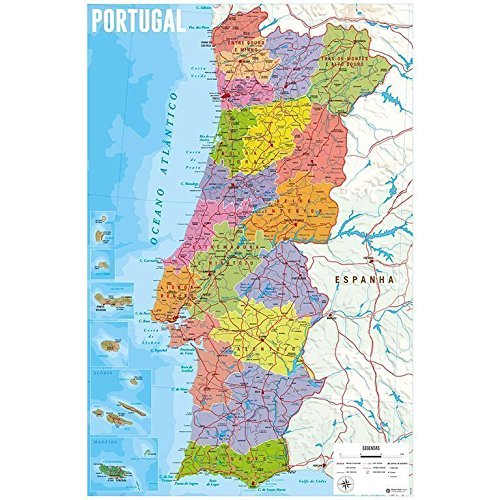 Mapa ERIK EDITORES Mapa do Mundo (61 x 91.5 cm) Grupo Erik Editores - Pósteres, impressões e arte visual - geográfico, 61 x 91.5 cm, cartão 2mm, brilhante
