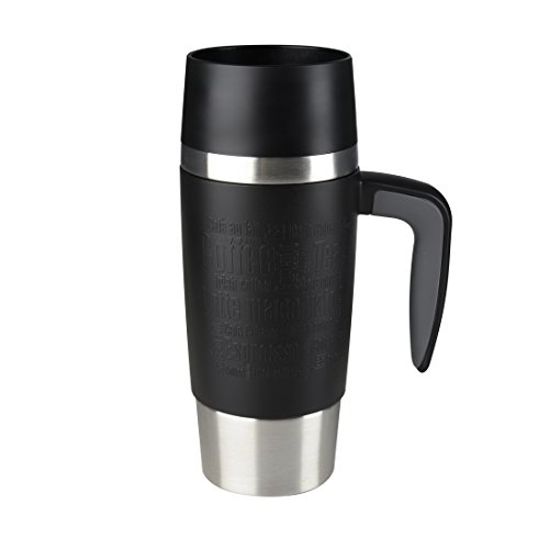 Garrafa Térmica EMSA Travel Mug Handle (Preto) Emsa - Utensílios de mesa - inox, com cabo, preto, 0,36 l