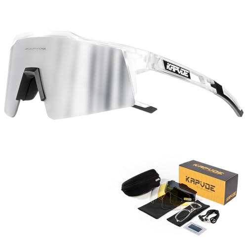 Óculos de sol para Homem Kapvoe Tr90 com 4 Lentes Interchangeable KAPVOE - Óculos de sol - intercambiáveis, metálico, IPX2, transparentes