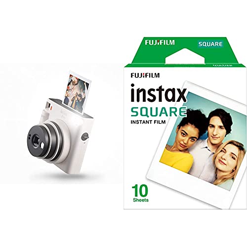 Máquina de Fotografia Instantânea FUJIFILM Instax Square SQ-1 Branco Fujifilm - Câmeras de filme - fotografia instantânea, lente grande abertura, modo selfie, formato quadrado