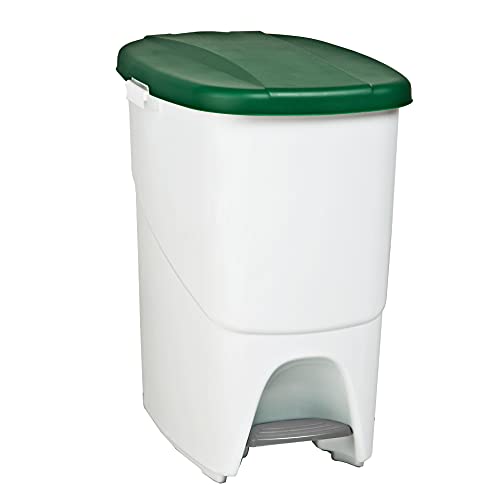 Caixa de Lixo DENOX Pedalbin Eco (Verde - Plástico - 25 L) Denox - Lixeiras e cestos de lixo - 25 litros, fecho automático, base amovível, resistente ao desgaste