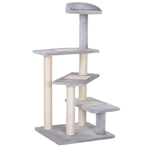 Arranhador para Gatos PawHut | 48 x 48 x 101 cm - Castanho PawHut - Mobiliário para gatos - castanho, 48x48x101cm