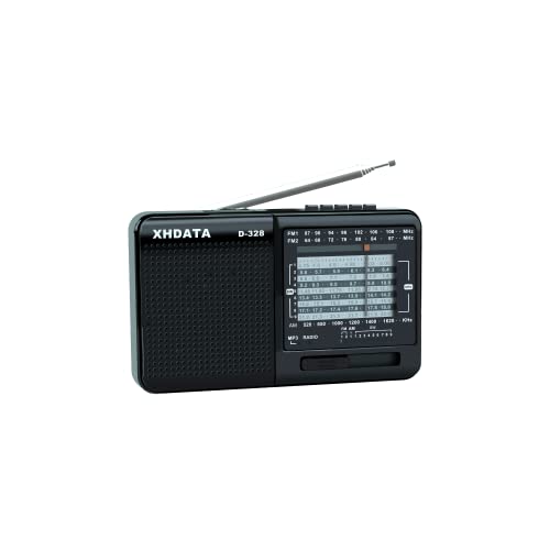 Rádio XHDATA D-328 (Preto - Digital - AM/FM/Shortwave - Pilhas) XHDATA - Radios - digital, am/fm, shortwave, led, mp3, usb