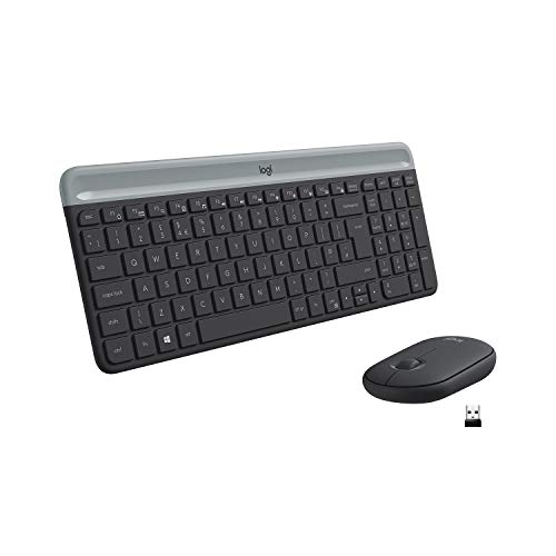 Teclado LOGITECH MK470 (Com Cabo - Layout Espanhol) Logitech - Conjuntos de acessórios de computador - teclado, rato numérico, layout espanhol, teclas silenciosas