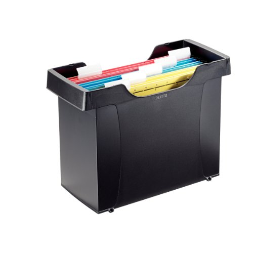 Arquivador LEITZ 627200 (Preto - A4 - 27.5x2.7x36.3 cm) Leitz - Arquivamento e organização - 20 pastas, policarbonato, preto, a4