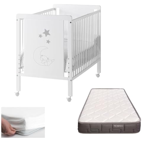 Berço com Colchão Cool Dreams 100x180cm COOL-DREAMS - Acessórios para berço e cama infantil - berço, colchão, cool dreams, 100x180cm, branco, MDF