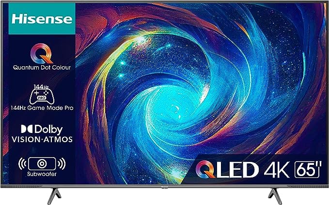 TV HISENSE 65E77KQ (LED - 65'' - 165 cm - 4K Ultra HD - Smart TV) Hisense - Televisores - 65 polegadas, LED QLED, 4k ultra hd, smart tv, HDR10, Game Mode Pro