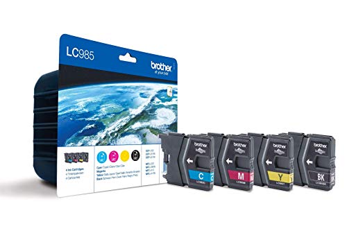 Tinteiro BROTHER LC-985VALBP Preto, Ciano, Amarelo, Magenta Brother - Cartuchos de toner e jato de tinta - preto, ciano, amarelo, magenta, inkjet