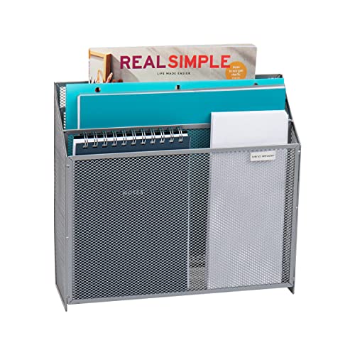 Organizador Vertical MIND READER Metal (Prateado) EMS Mind Reader LLC - Organizadores de mesa - prateado, metal, vertical