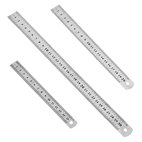Régua de Cozinha 3 Pcs Acero Inoxidable SZXMDKH - Réguas - acero inoxidavel, 15 cm, 20 cm, 30 cm