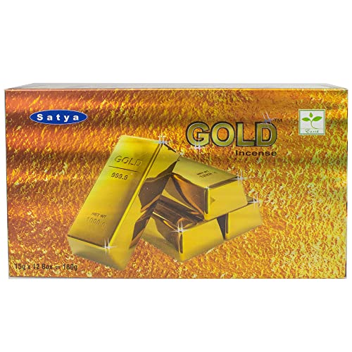 Varas de Incenso SATYA GOLD (Incensos e aromaterapia) srinivas sugandhalaya (bng) llp - Brinquedos educativos - sândalo, almizcles, flor de lótus, aroma intenso