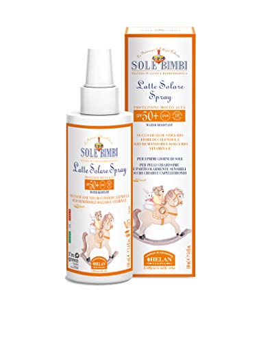 Leite Solar Sole Bimbi 50+ 100 Ml HELAN Helan - Protetor solar - spray, branco, azul, 100 ml