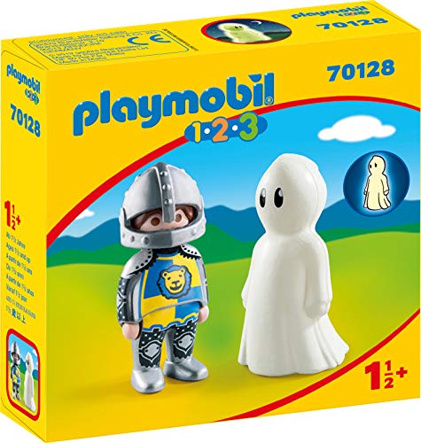 Playmobil 1.2.3 70128 Cavaleiro e fantasma PLAYMOBIL - Bonecos de ação e brinquedo - cavaleiro, fantasma, brilhar, crianças