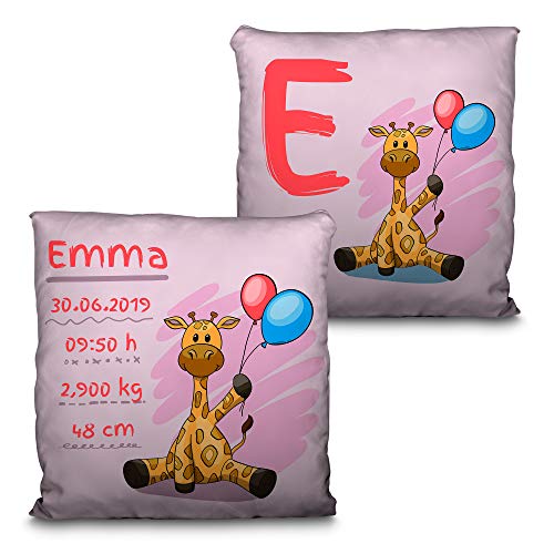 Almofada com Nome LOLAPix Girafa Rosa LolaPix - Almofadas decorativas - almofada, nome, LOLAPix, girafa, rosa