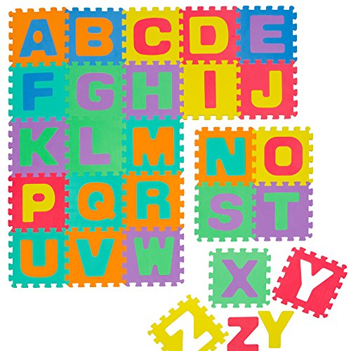 Tapete de Atividades LITTLE TOM (Multicolor - Espuma - 120 x 170 cm) LittleTom - Brinquedos - letras da A à Z, 26 peças de puzzle, espuma suave, lavável